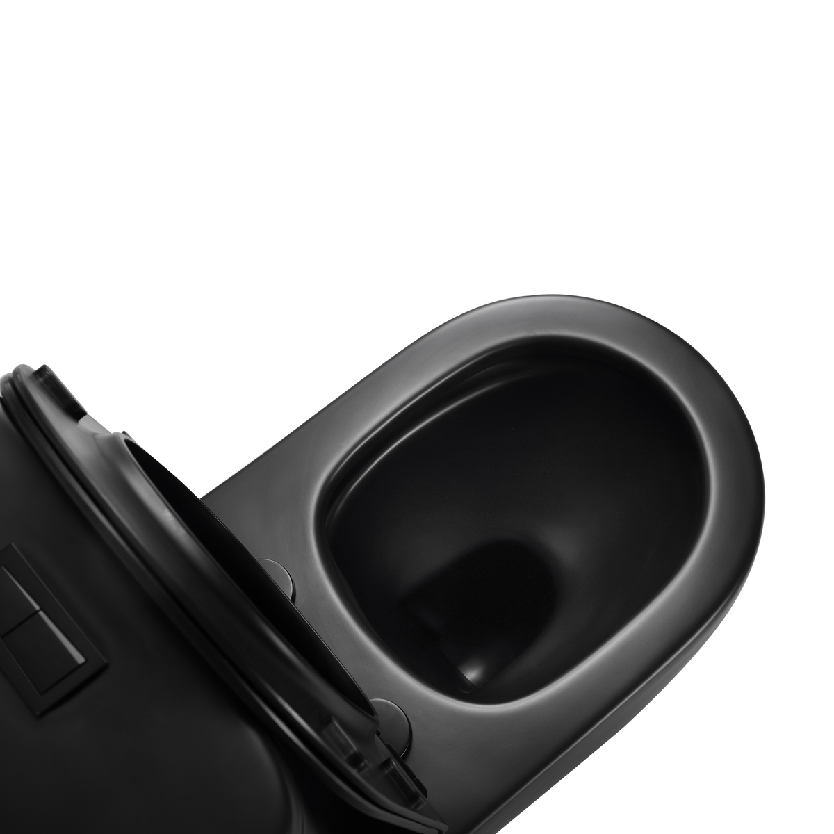 Mini Cyclone Back-to-Wall Toilet Suite in Matte Black
