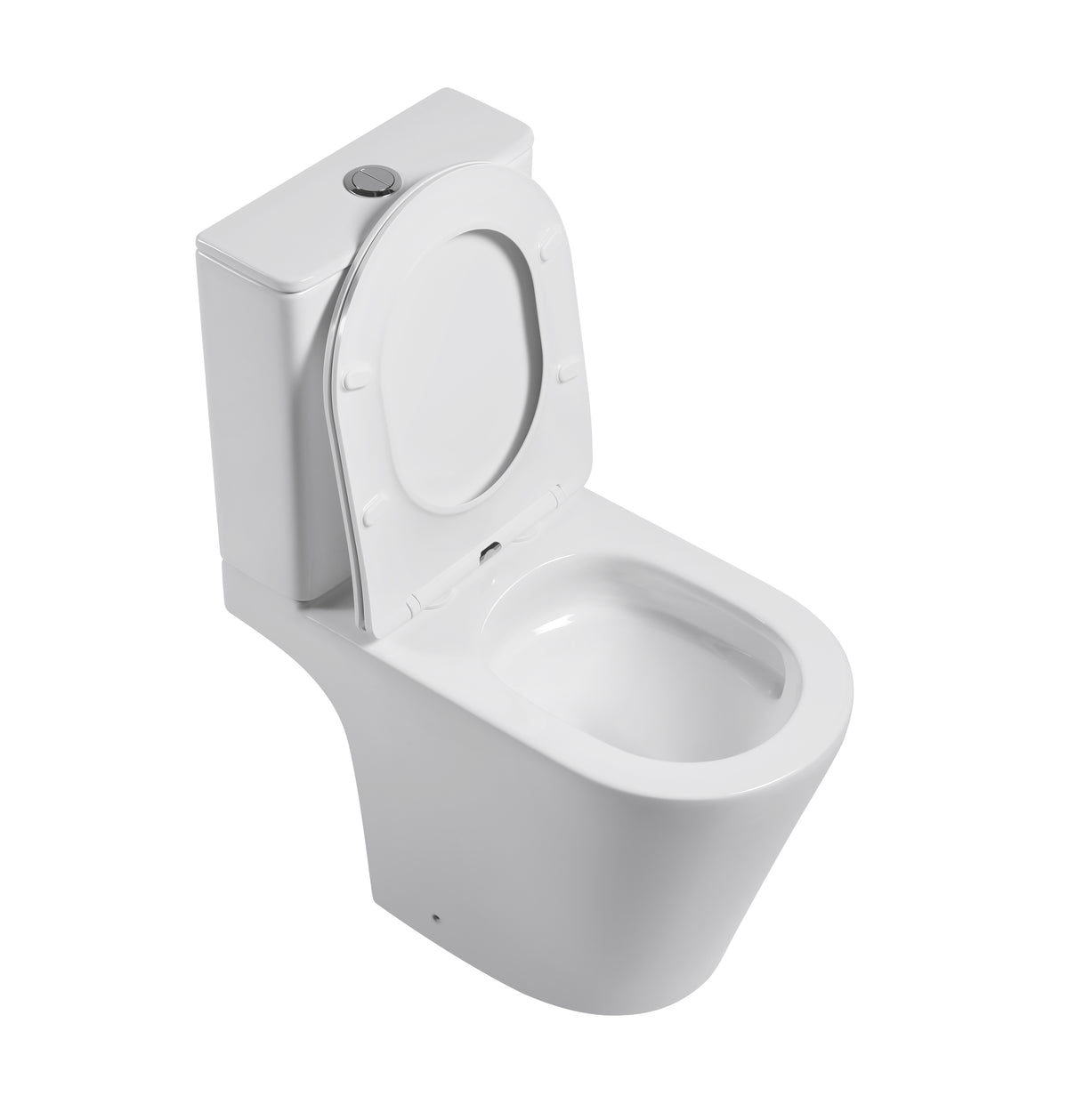Tornado Zero Rim Retro Fit Semi Wall Faced Toilet Suite in Gloss White