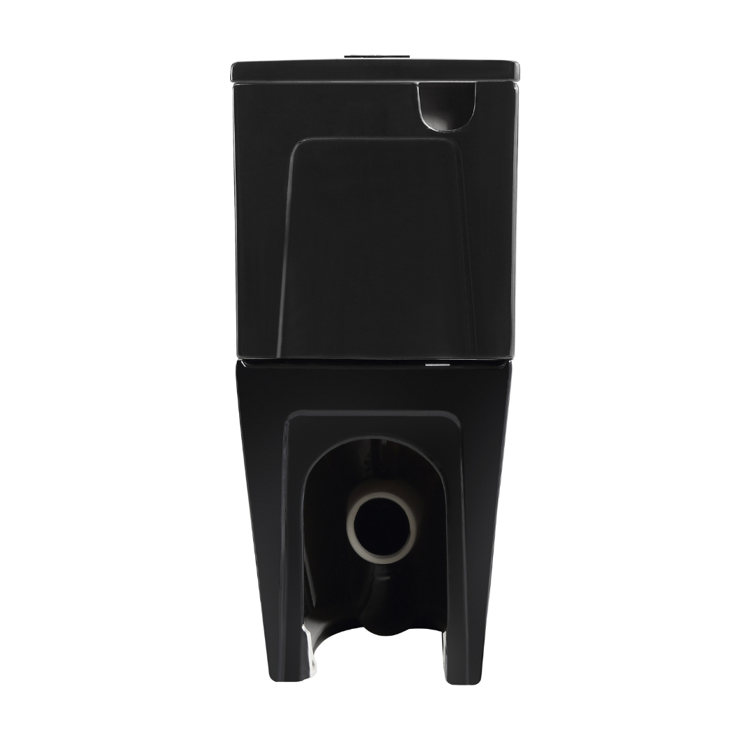 Snubby Back-to-Wall Toilet Suite in Gloss Black