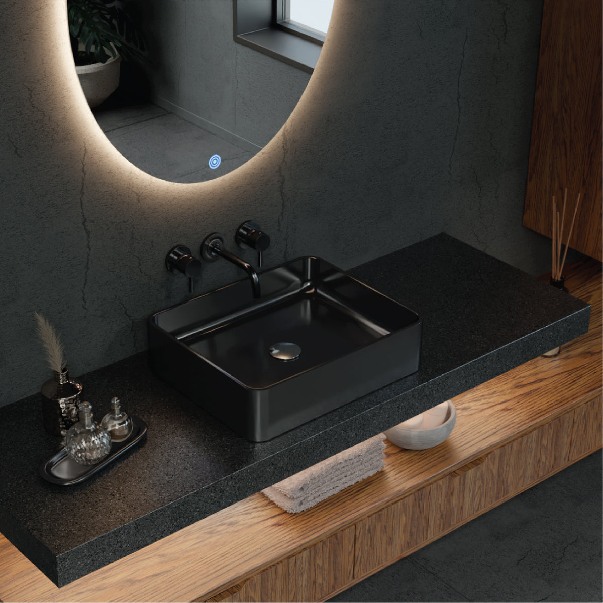 Experience a new level of bathroom luxury with the Titan LED Mirror, where every detail, from lighting to demisting, is at your fingertips.