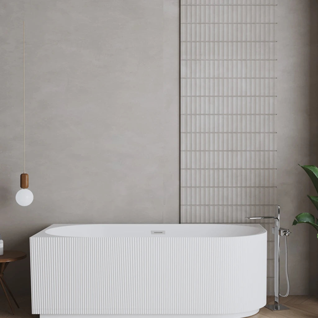 Scanalato Gradi - Left Hand - 1700mm - Matte White