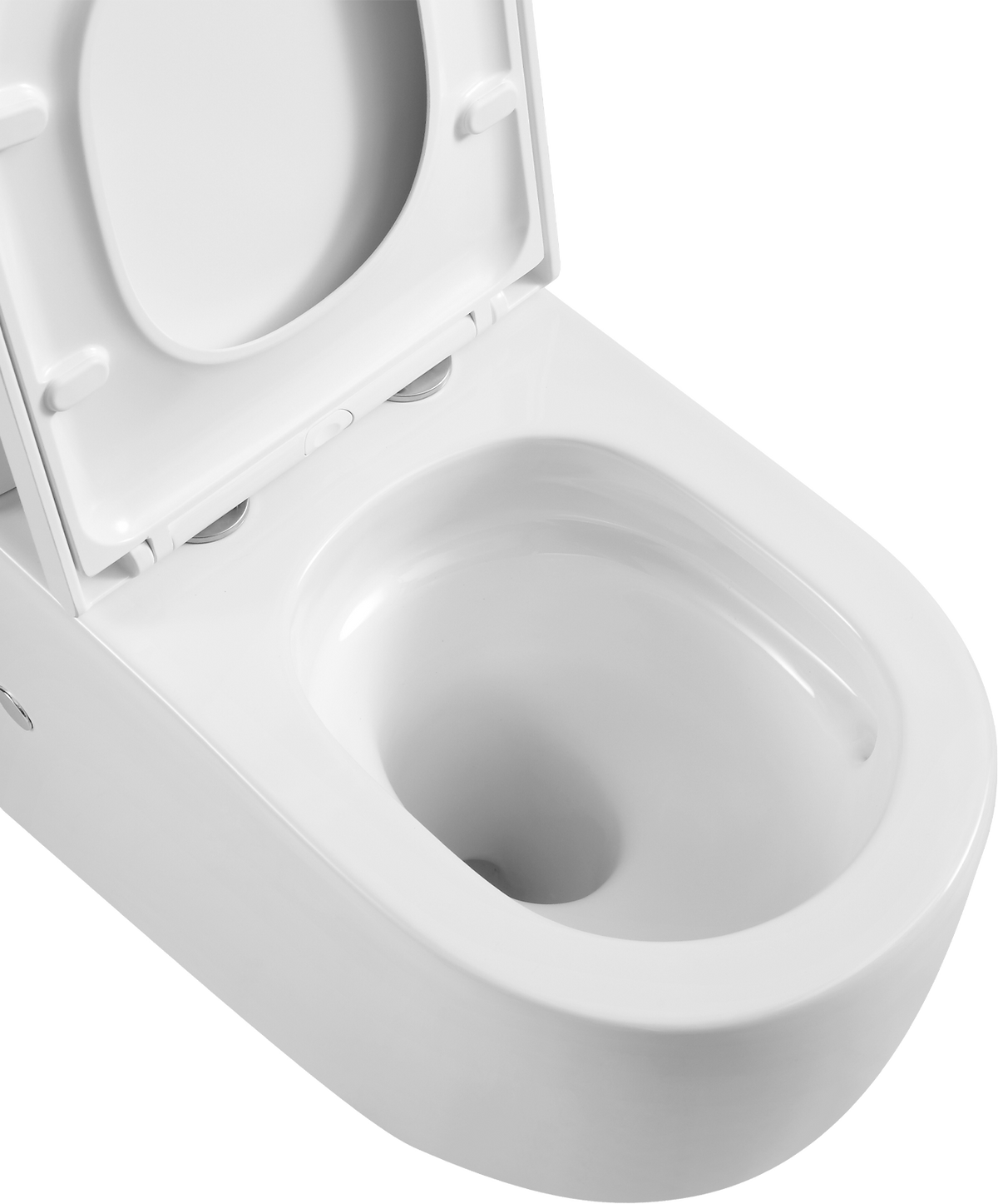 Hurricane Zero Rim Back-to-Wall Toilet Suite in Gloss White
