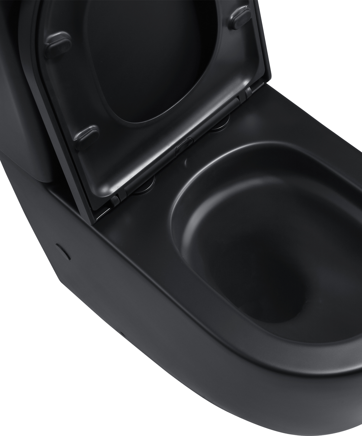 Hurricane Zero Rim Back-to-Wall Toilet Suite in Matte Black