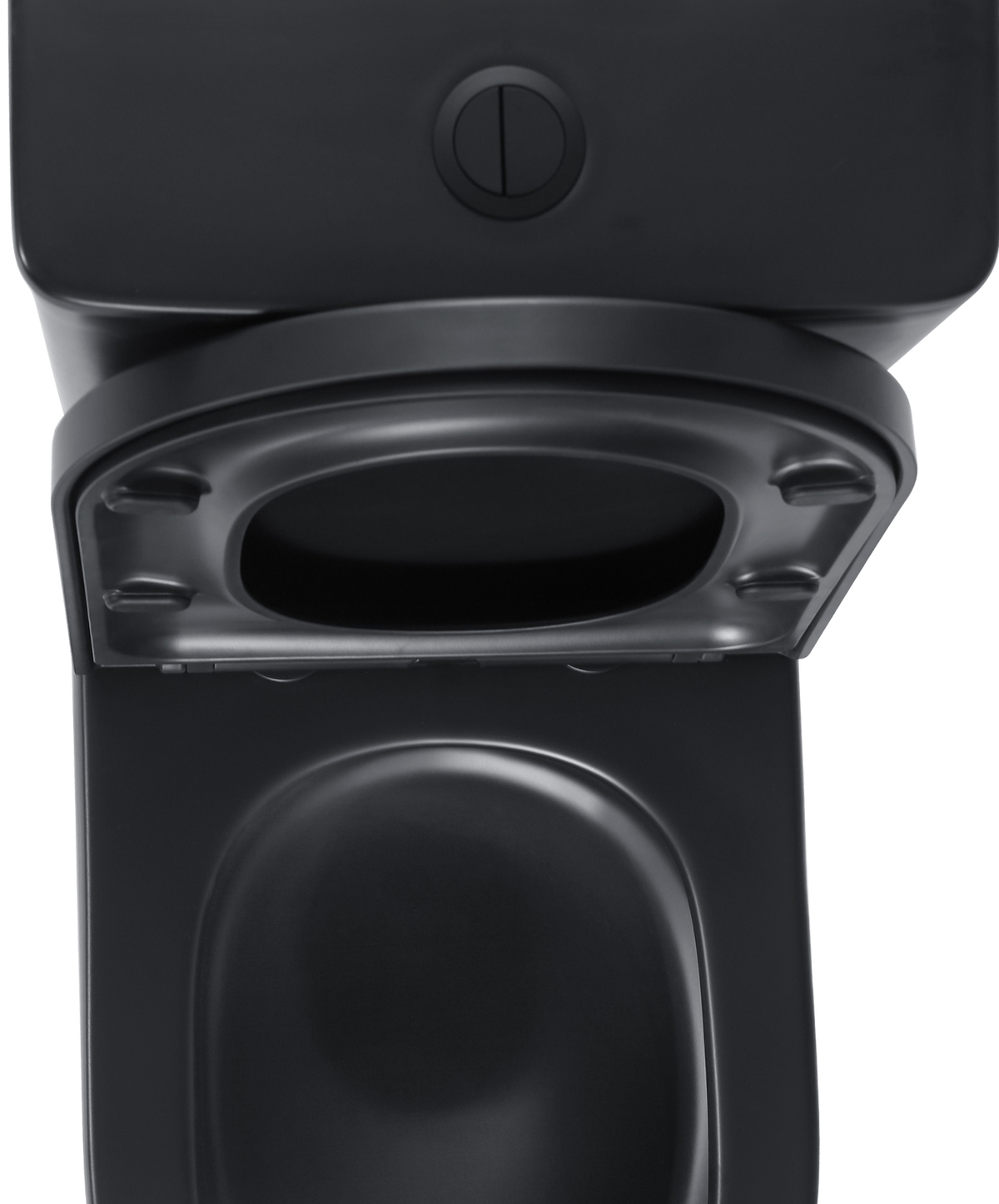 Hurricane Zero Rim Back-to-Wall Toilet Suite in Matte Black