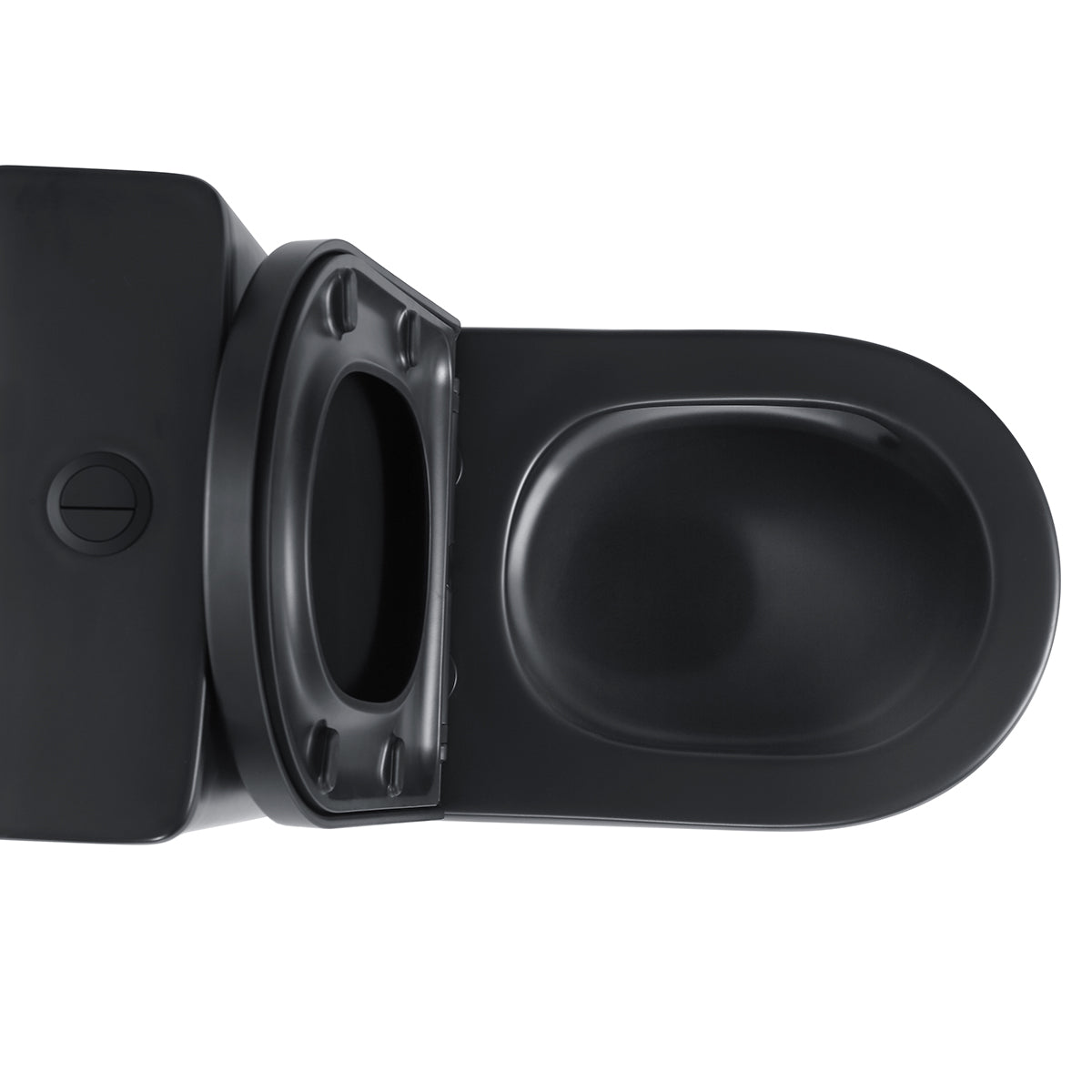 Hurricane Zero Rim Back-to-Wall Toilet Suite in Matte Black