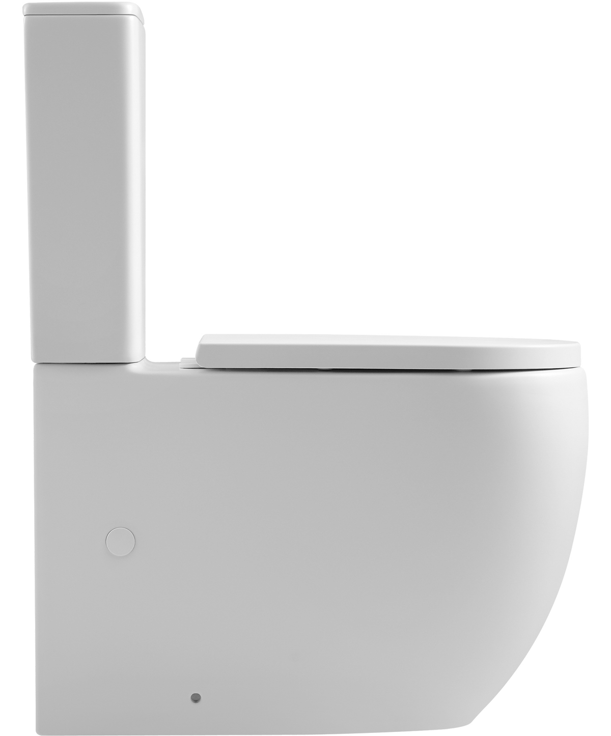 Hurricane Zero Rim Back-to-Wall Toilet Suite in Matte White