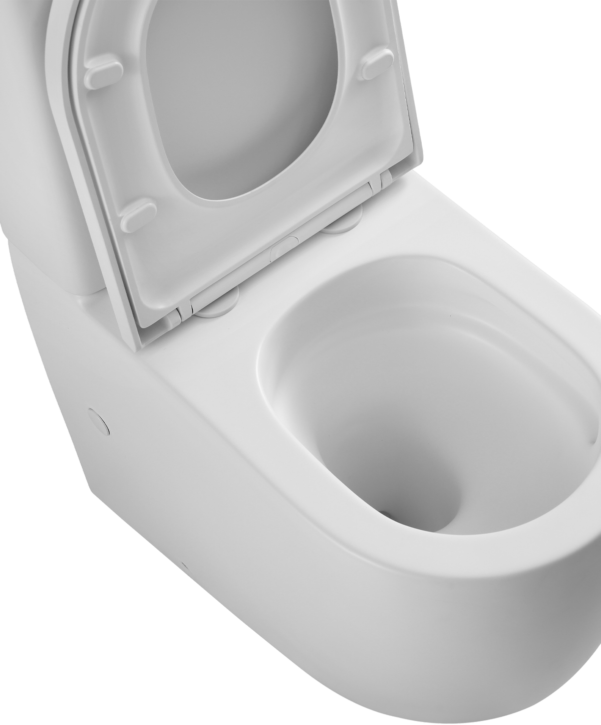 Hurricane Zero Rim Back-to-Wall Toilet Suite in Matte White