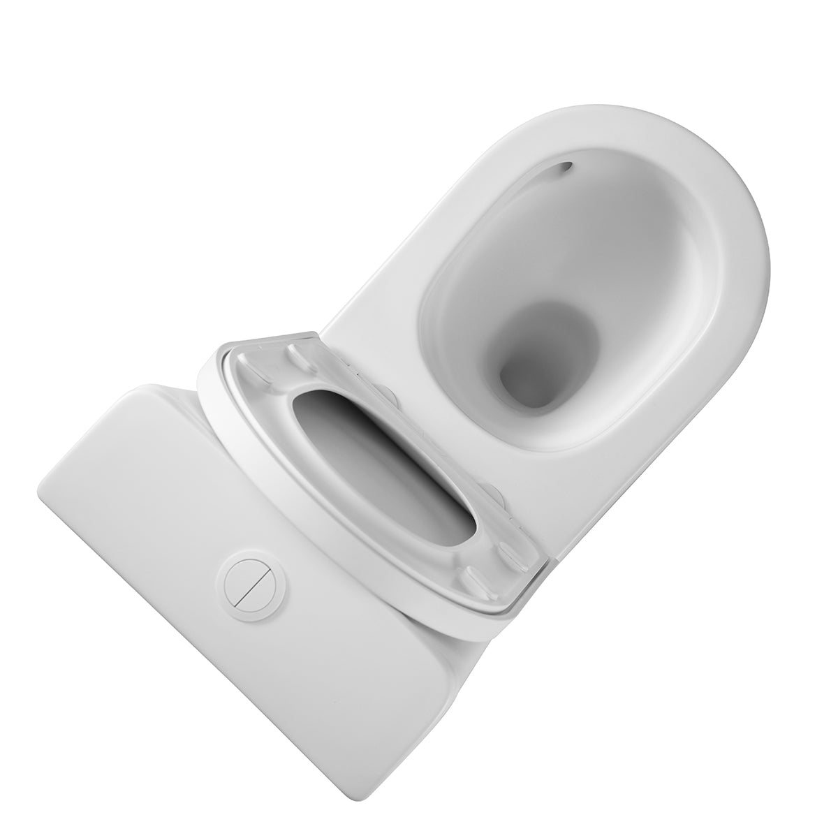 Hurricane Zero Rim Back-to-Wall Toilet Suite in Matte White