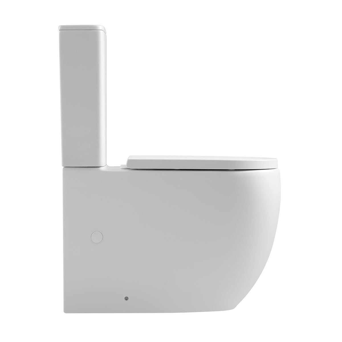 Hurricane Zero Rim Back-to-Wall Toilet Suite in Matte White