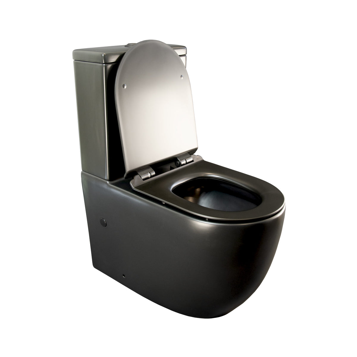 Hurricane Back-to-Wall Toilet Suite in Matte Black
