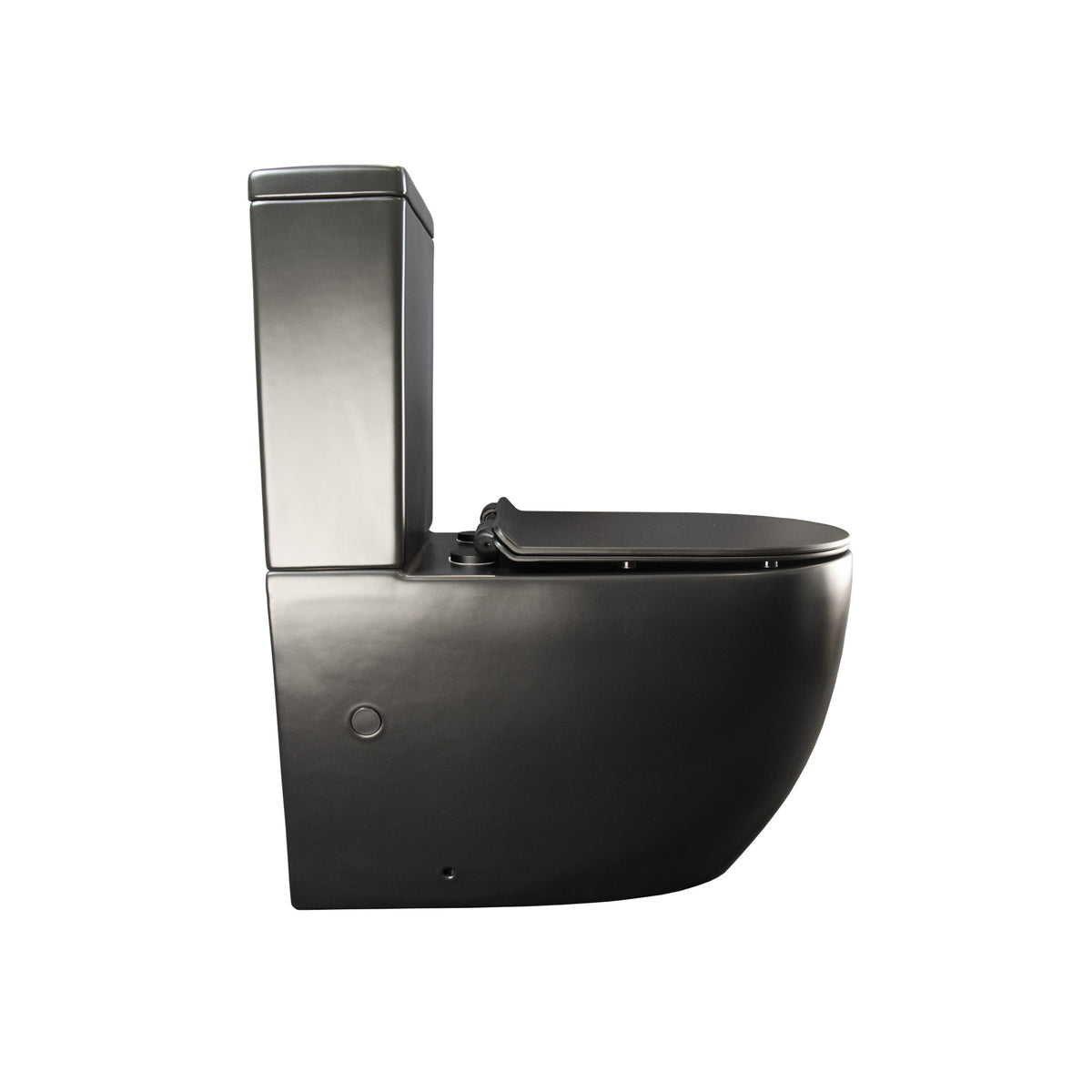 Hurricane Back-to-Wall Toilet Suite in Matte Black