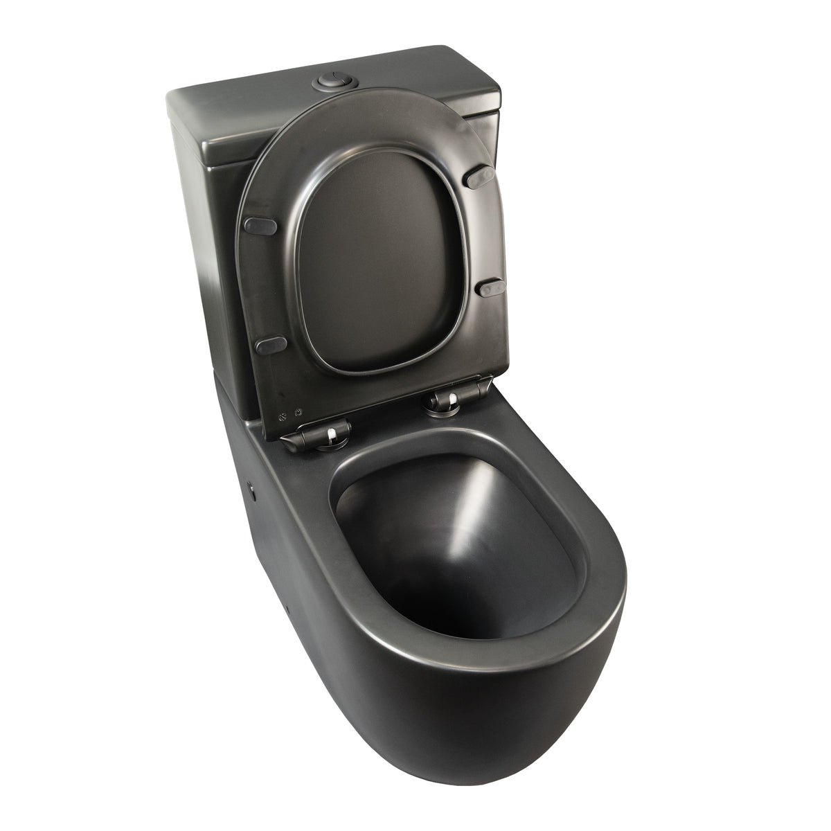 Hurricane Back-to-Wall Toilet Suite in Matte Black