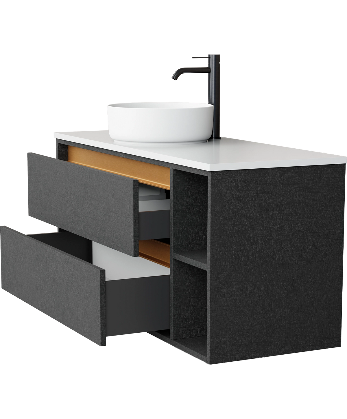 Lume - 1200mm - Centre Basin - Right Shelf