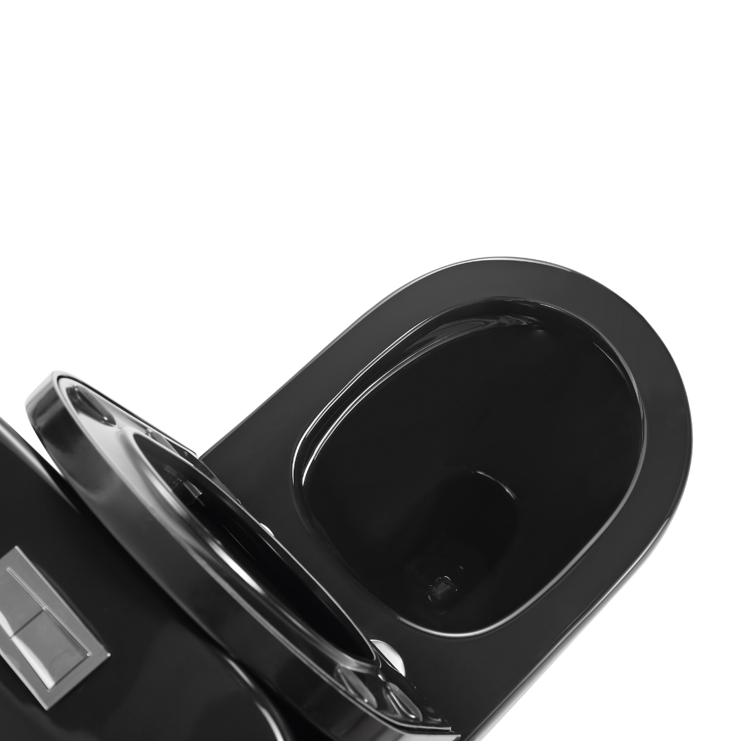 Tired of flushing twice? Our Gloss Black Mini Cyclone guarantees a strong flush, eliminating the need for double flushes.