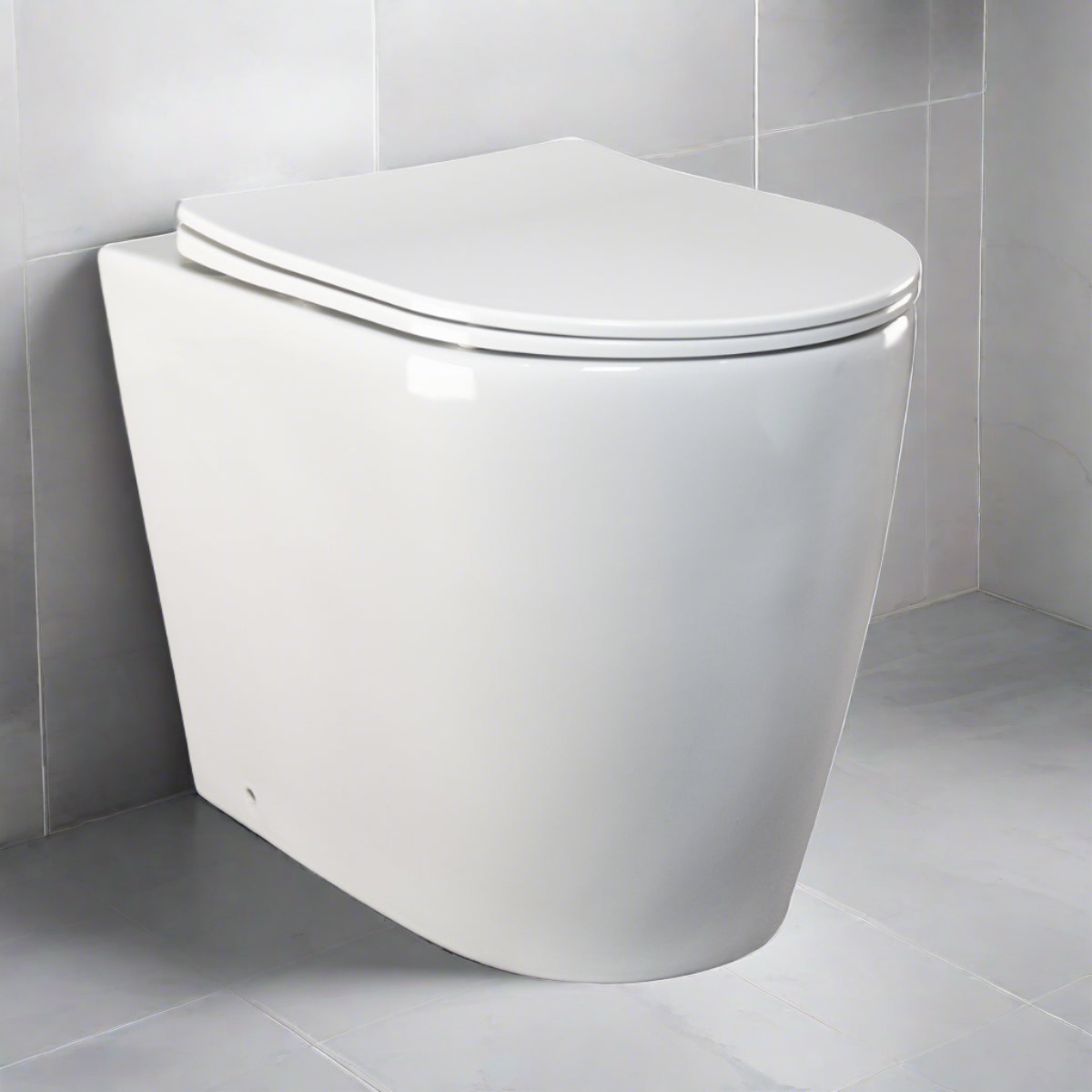 Niche Floor Standing Full Kit with Square Brushed Nickel Push Plate