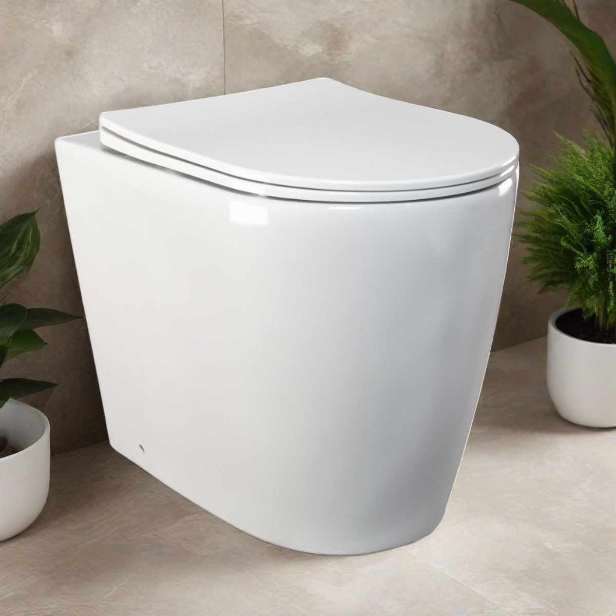 Niche Floor Standing Full Kit with Square Brushed Gold Push Plate
