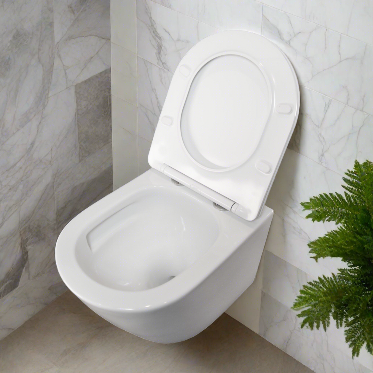 Niche Wall Hung Pan in Gloss White