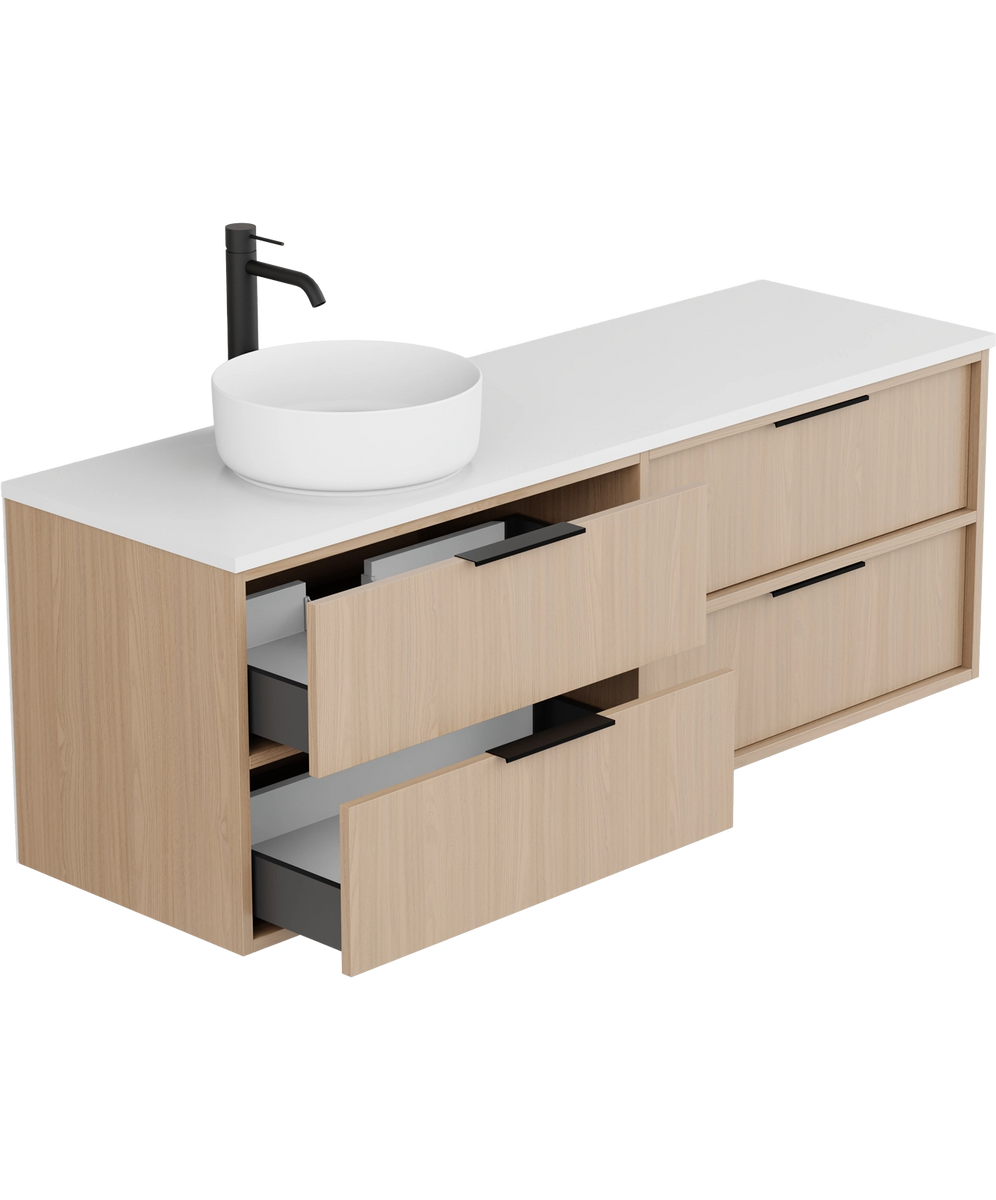 Nara Vanity 1500mm | Left Offset Basin | Propel Bathrooms – Propel ...