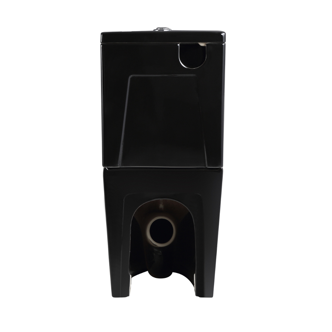 Hurricane Back-to-Wall Toilet Suite in Gloss Black