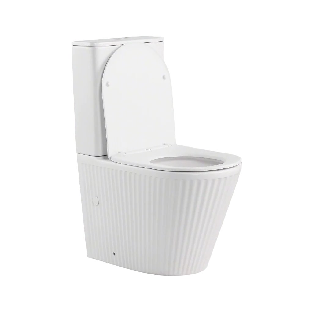 Scanalato Zero Rim Fluted Toilet in Matte White