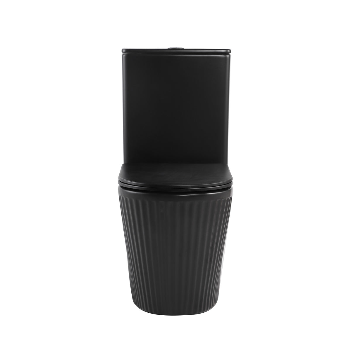 Scanalato Zero Rim Fluted Toilet in Matte Black
