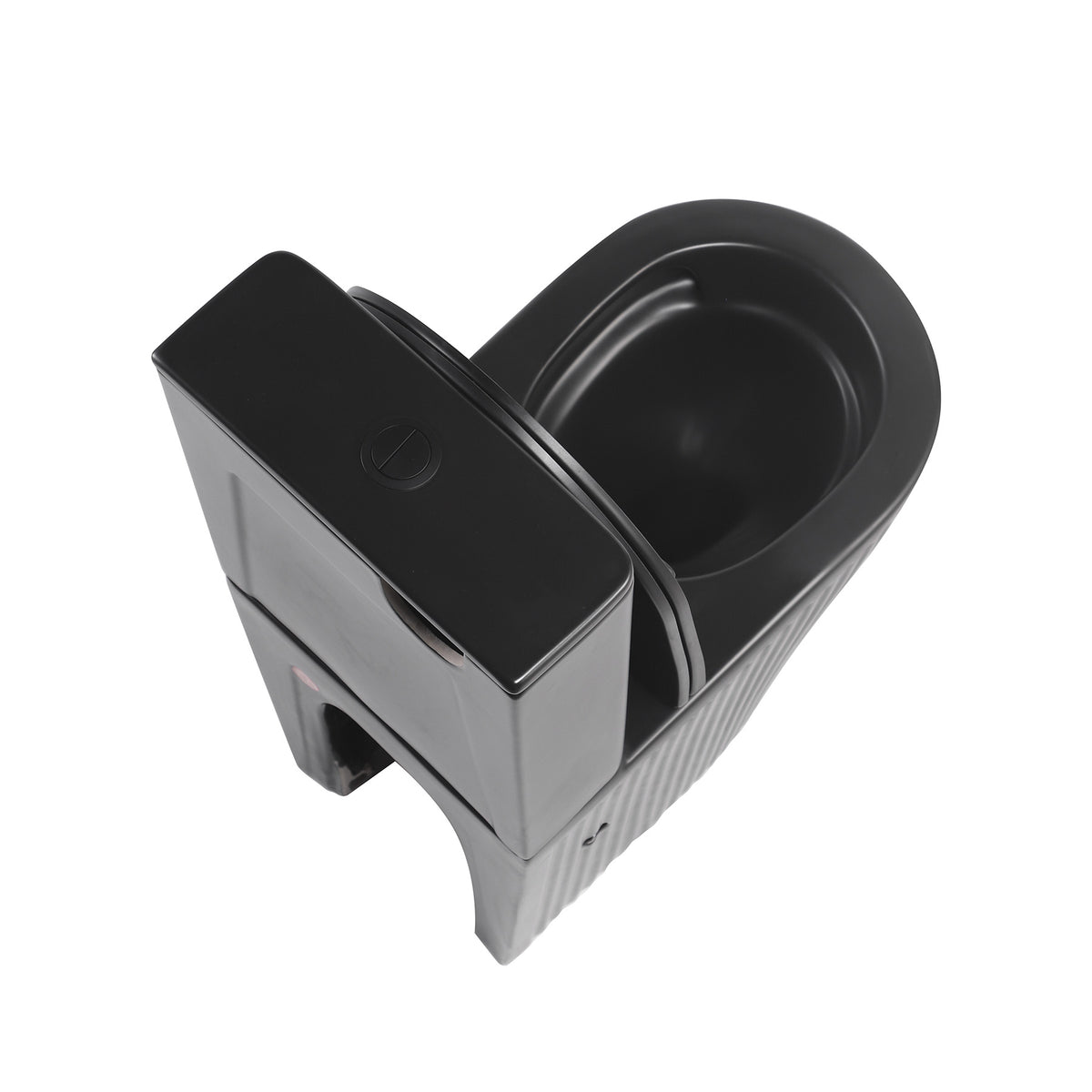 Scanalato Zero Rim Fluted Toilet in Matte Black