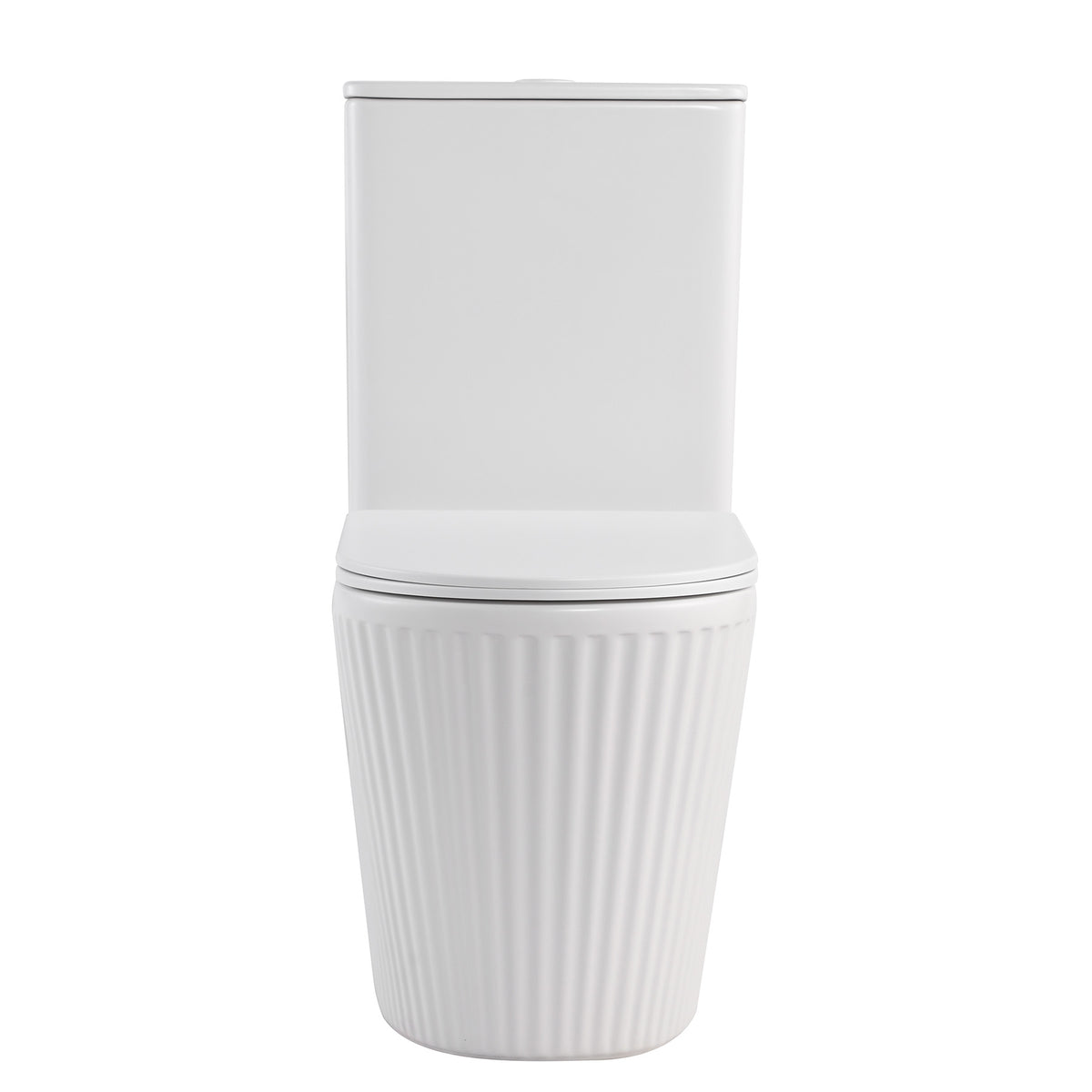 Scanalato Zero Rim Fluted Toilet in Matte White