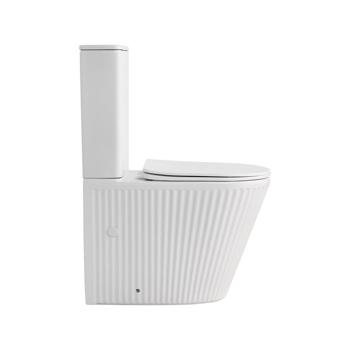 Scanalato Zero Rim Fluted Toilet in Matte White