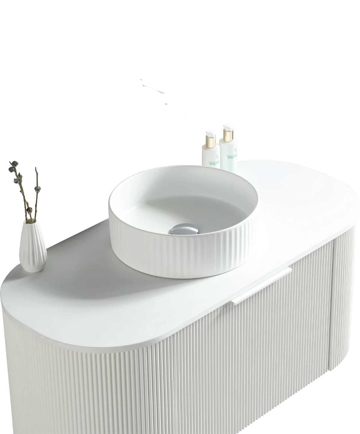 Scanalato Vanity - 1000mm - Matte White