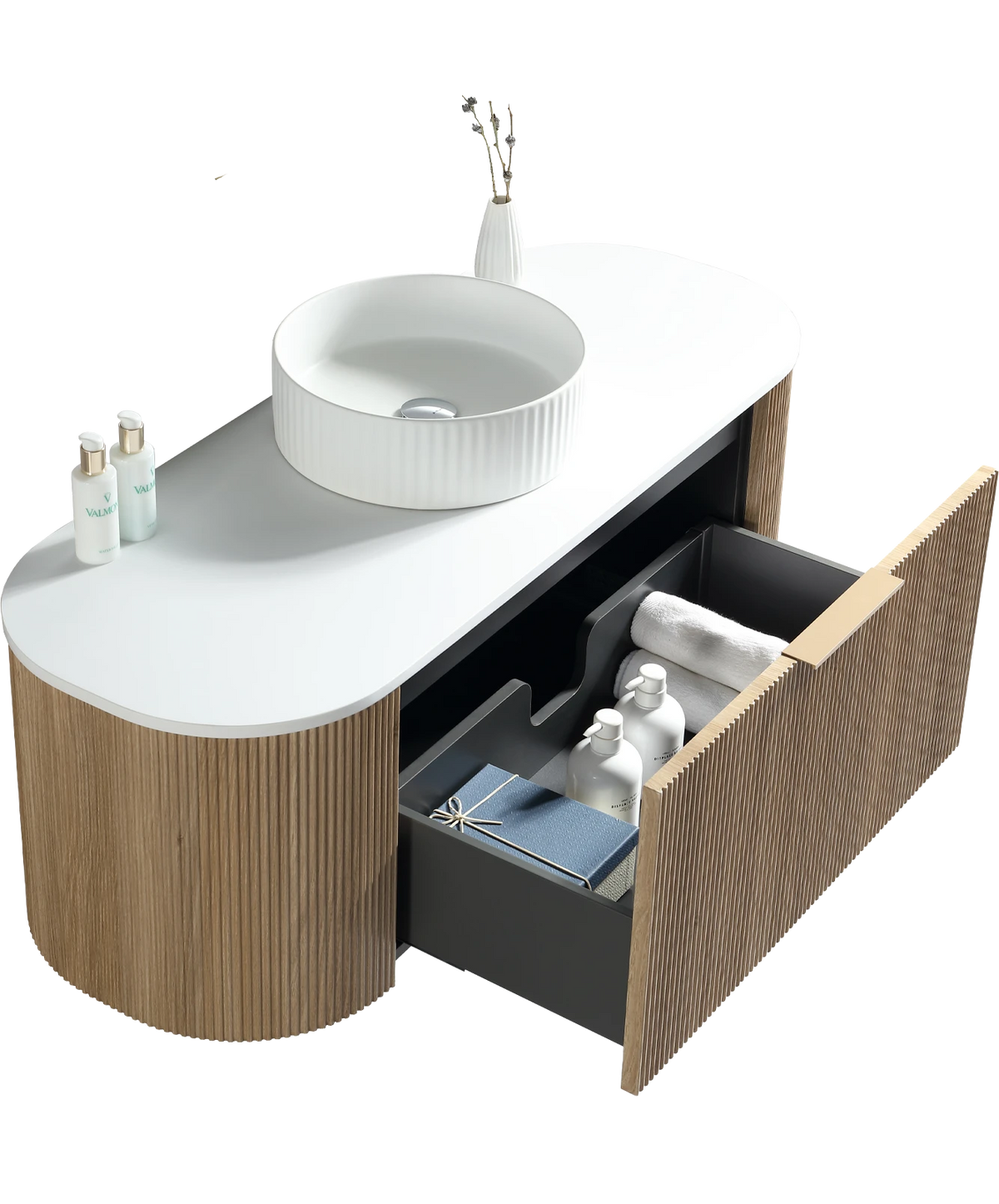 Scanalato Vanity - 1200mm - Light Oak