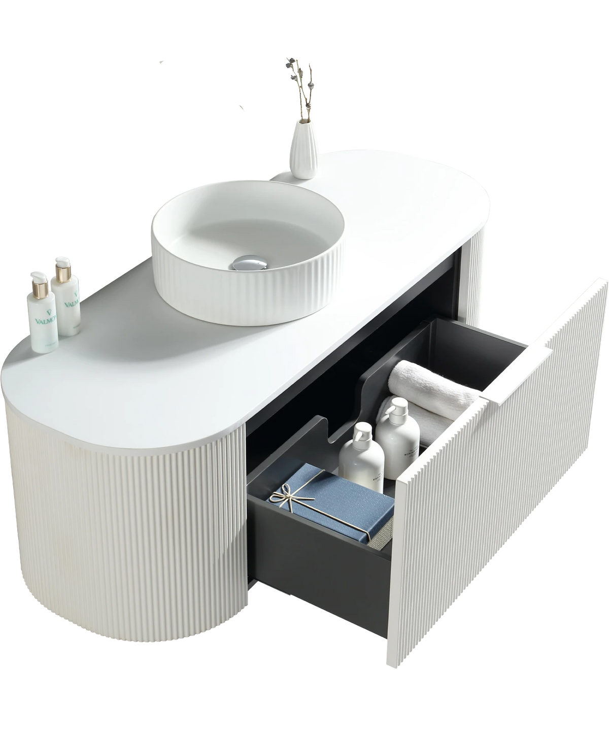 Scanalato Vanity - 1200mm - Matte White