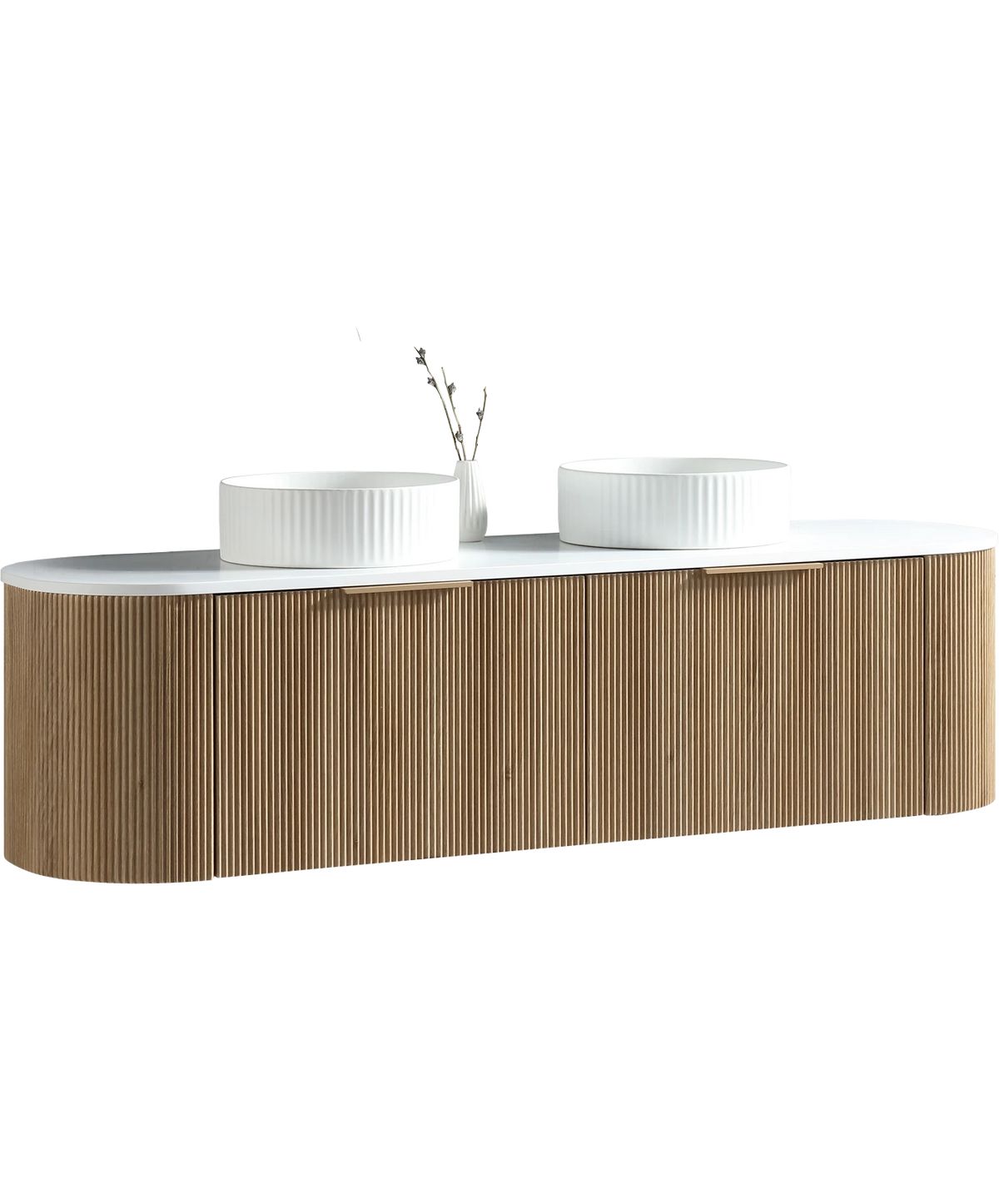 Scanalato Vanity - 1600mm - Light Oak