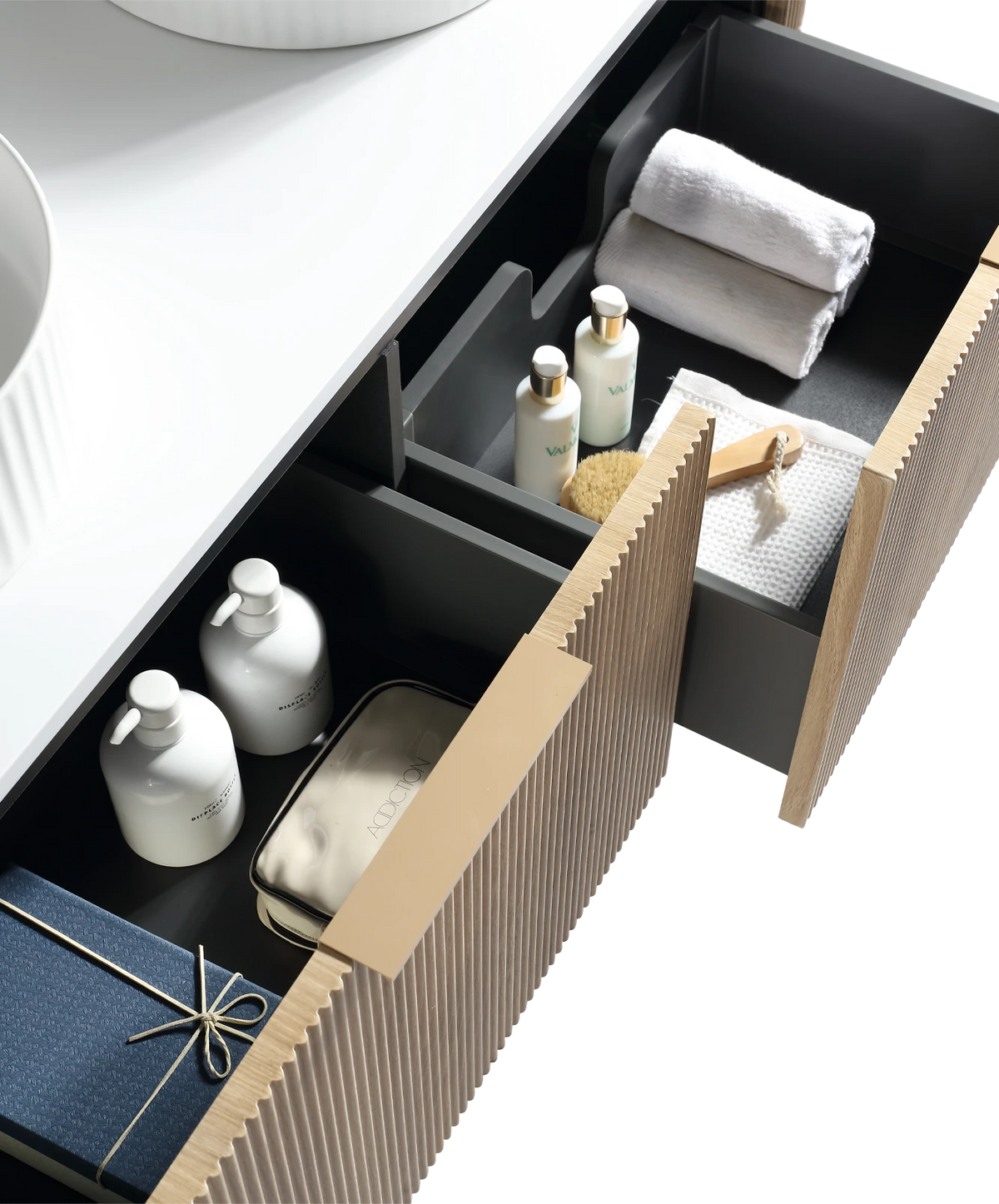 Scanalato Vanity - 1600mm - Light Oak