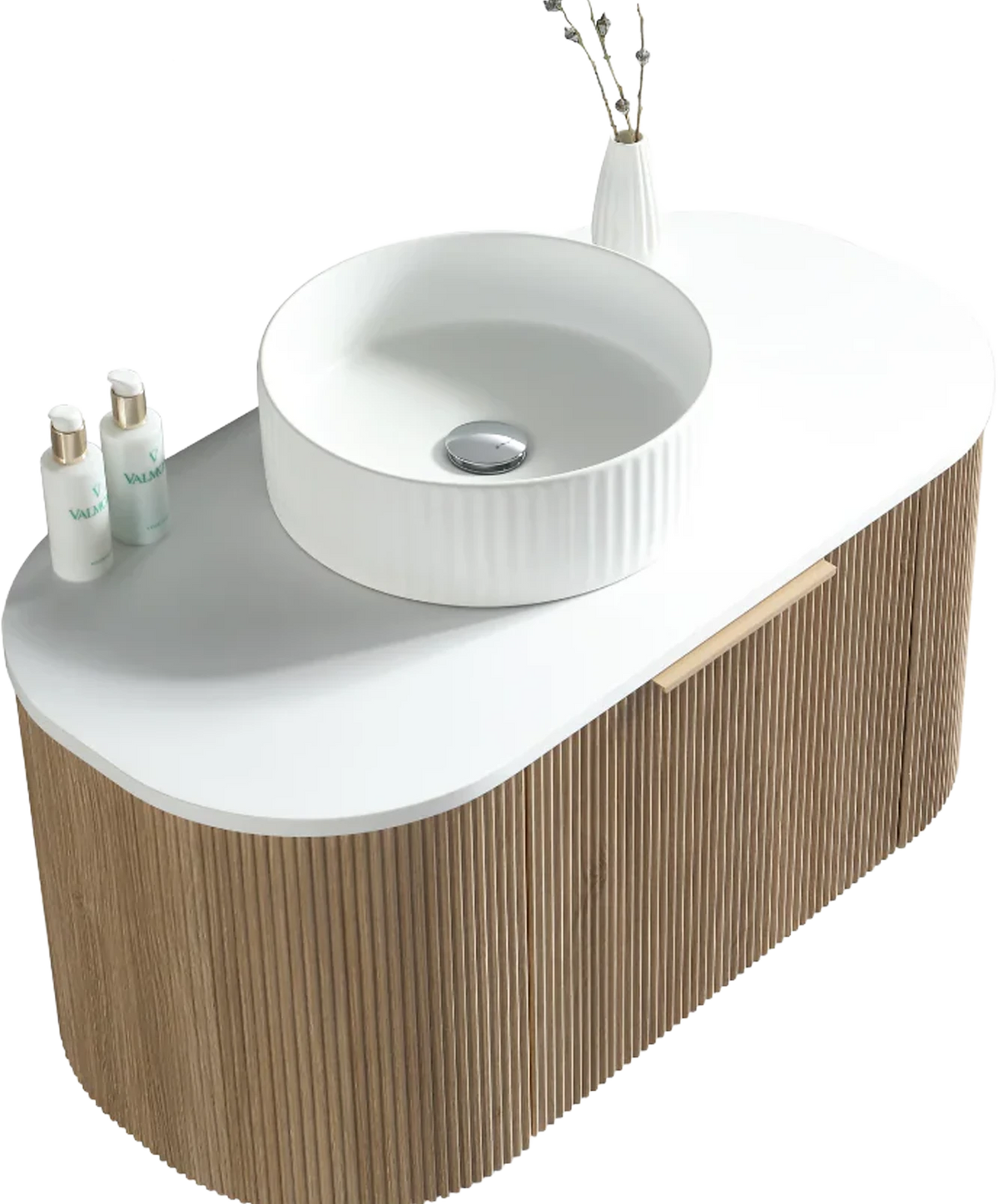Scanalato Vanity - 900mm - Light Oak