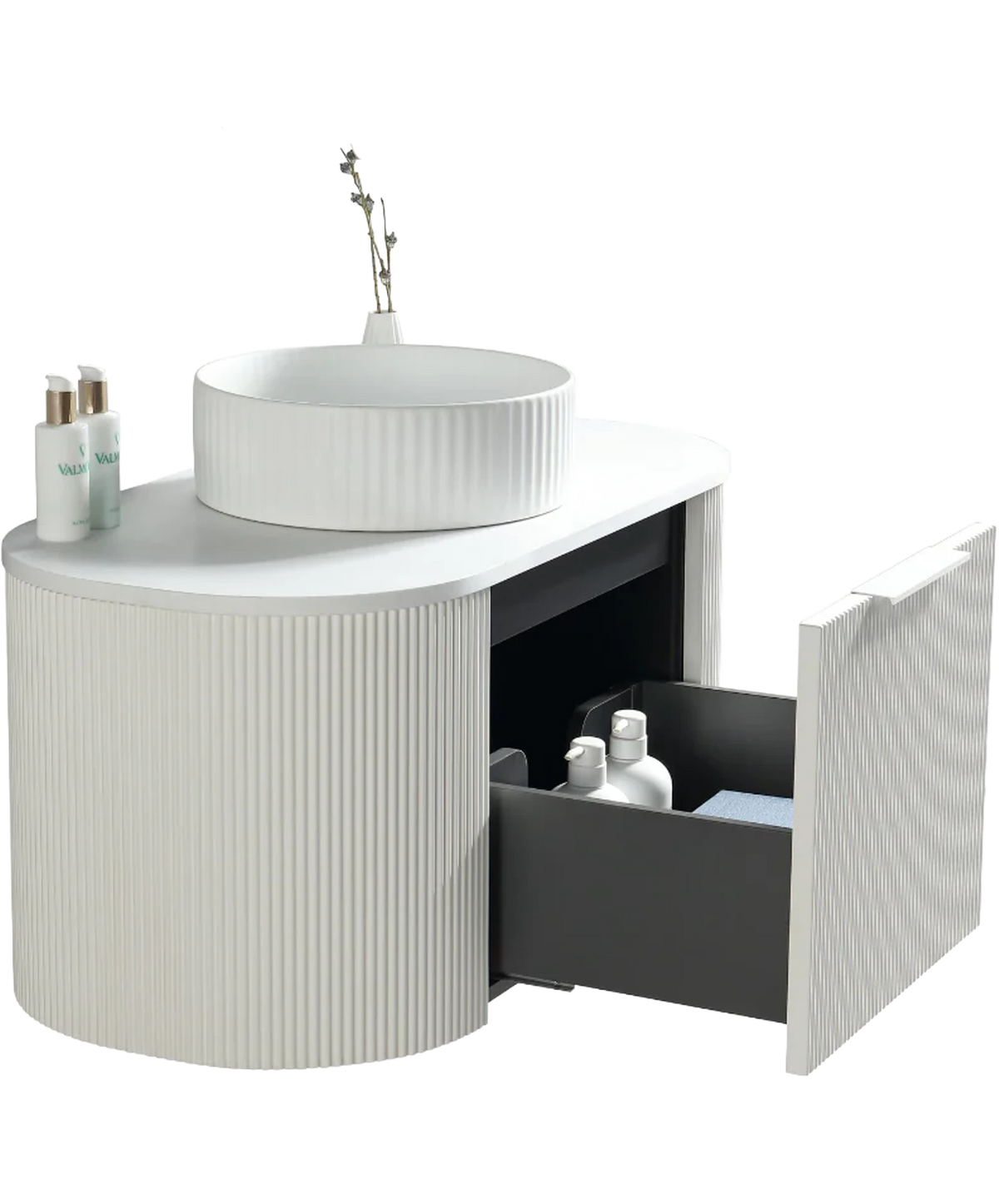 Scanalato Vanity - 900mm - Matte White