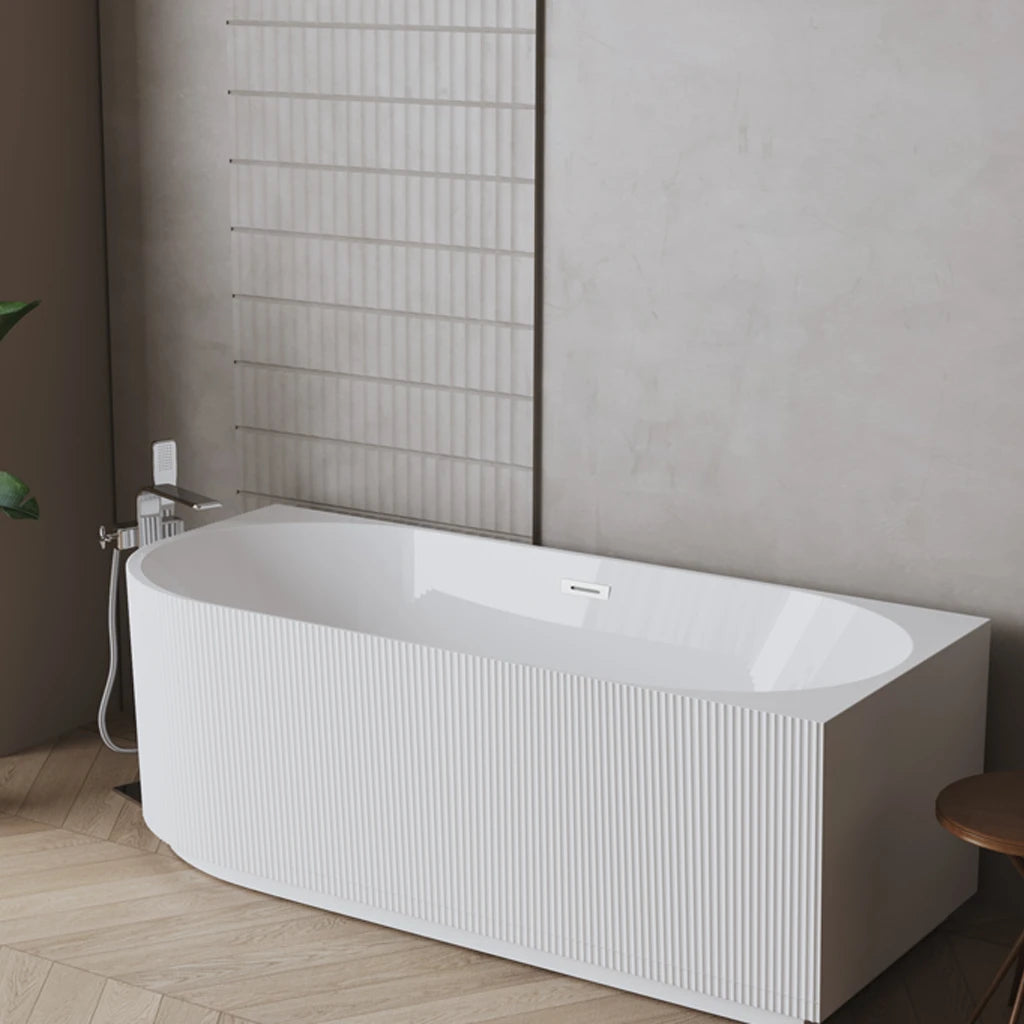 Scanalato Gradi - Right Hand - 1700mm - Matte White