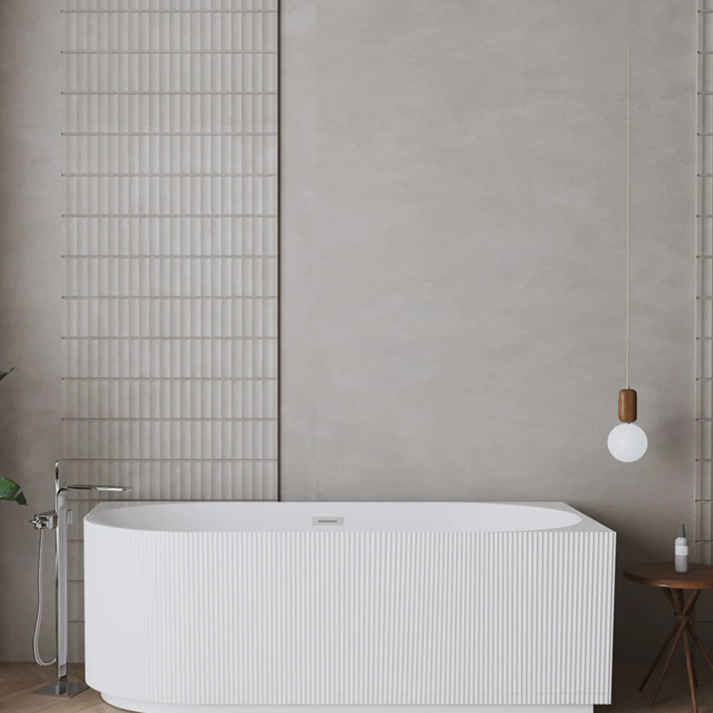 Scanalato Gradi - Right Hand - 1700mm - Matte White