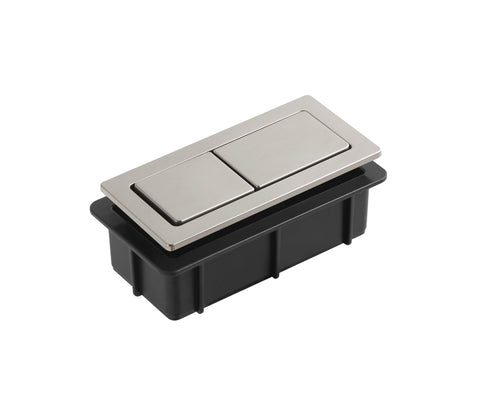 Square Push Button in Brushed Nickel