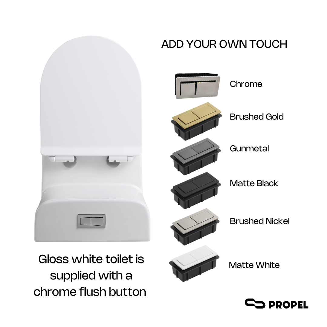 Tornado V.2 Back-to-Wall Toilet Suite in Gloss White