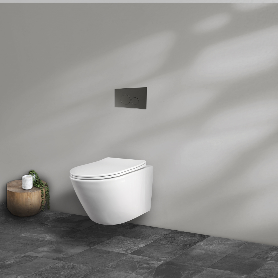 Niche Wall Hung Full Kit with Square Gunmetal Push Plate