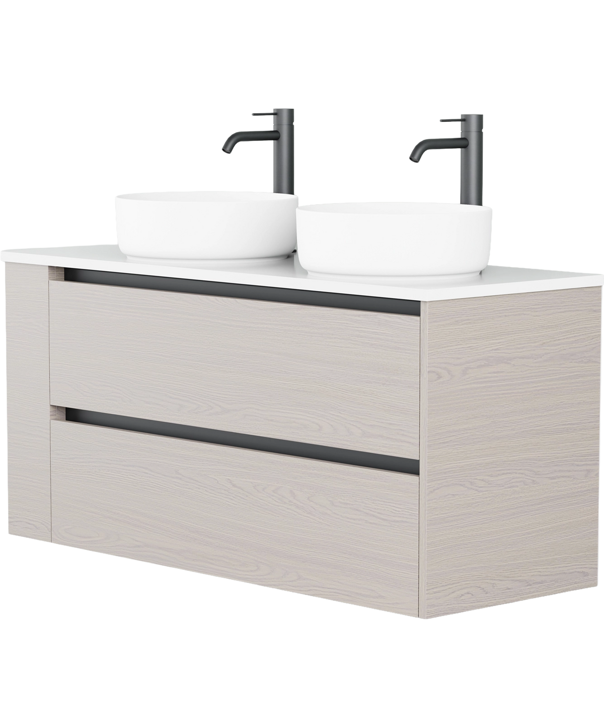 Zeon - 1200mm - Double Basin - Left Shelf
