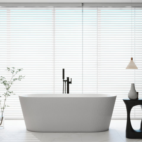 Scanalato Ovale - 1700mm - Matte White