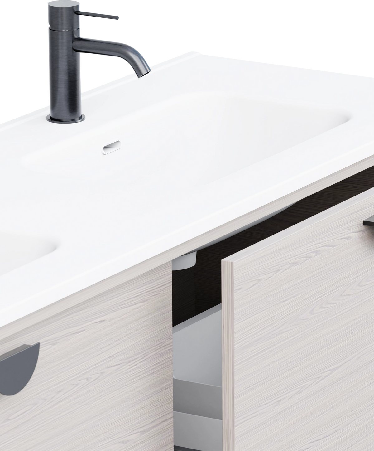 Half Moon - 1500mm - Double Integrated Basin