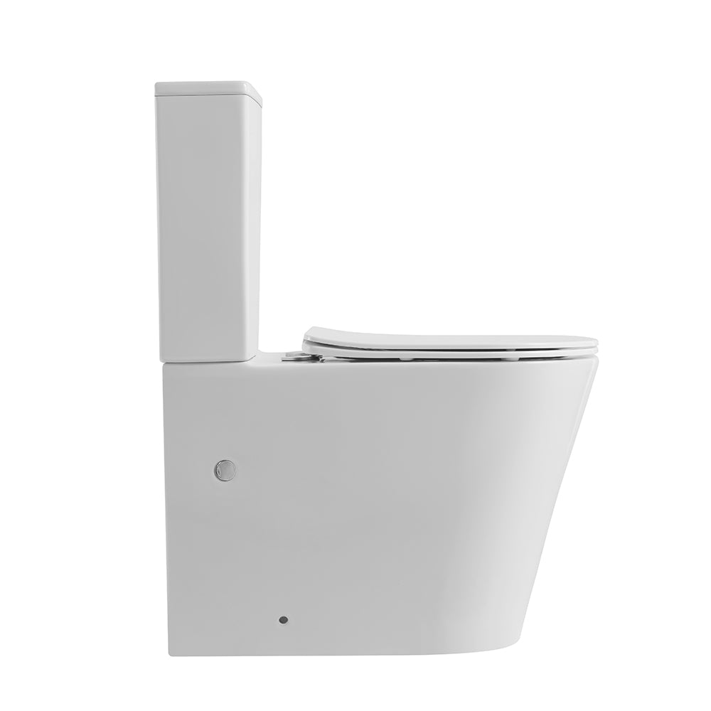 TradeZero All-In-One Full Kit Toilet Suite in Gloss White