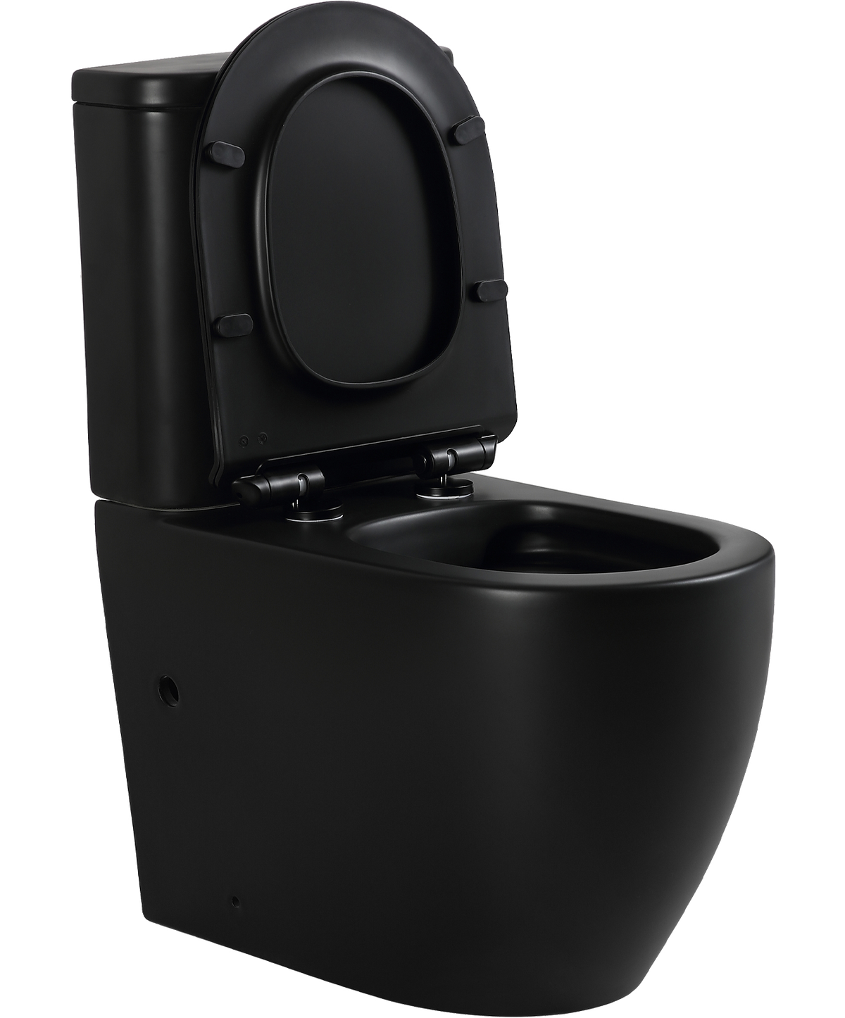 Mini Cyclone Back-to-Wall Toilet Suite in Matte Black