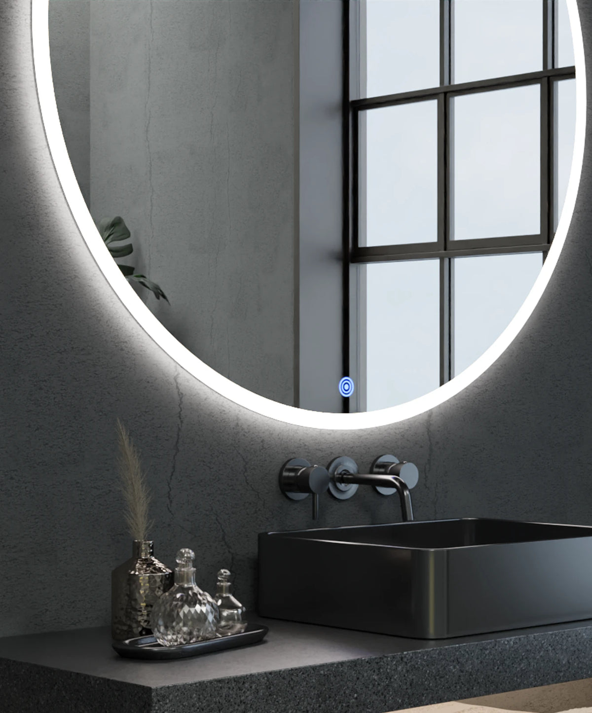 Round Titan LED Mirror With Demister 1200mm