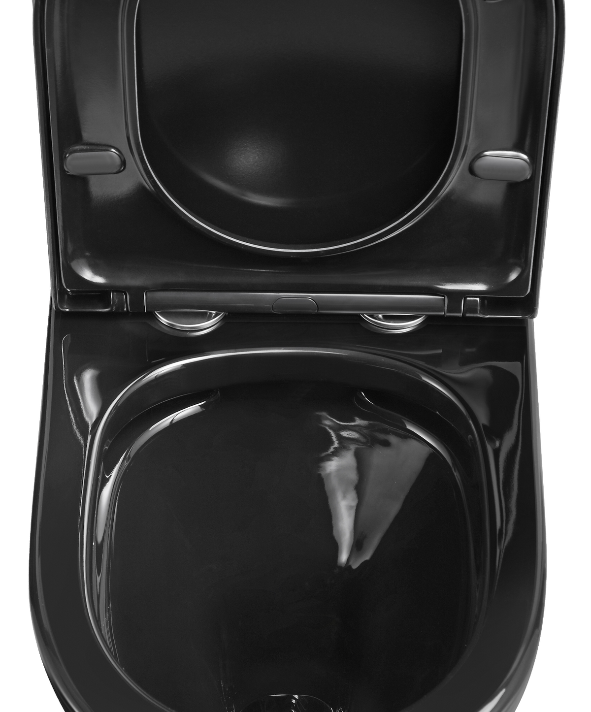 Snubby Back-to-Wall Toilet Suite in Gloss Black