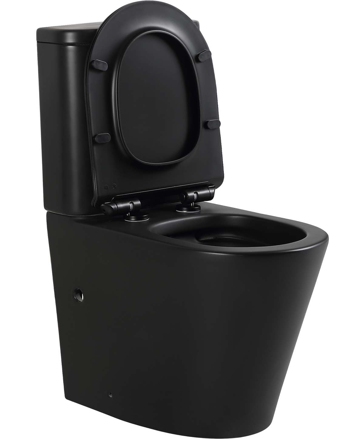 Snubby Back-to-Wall Toilet Suite in Matte Black