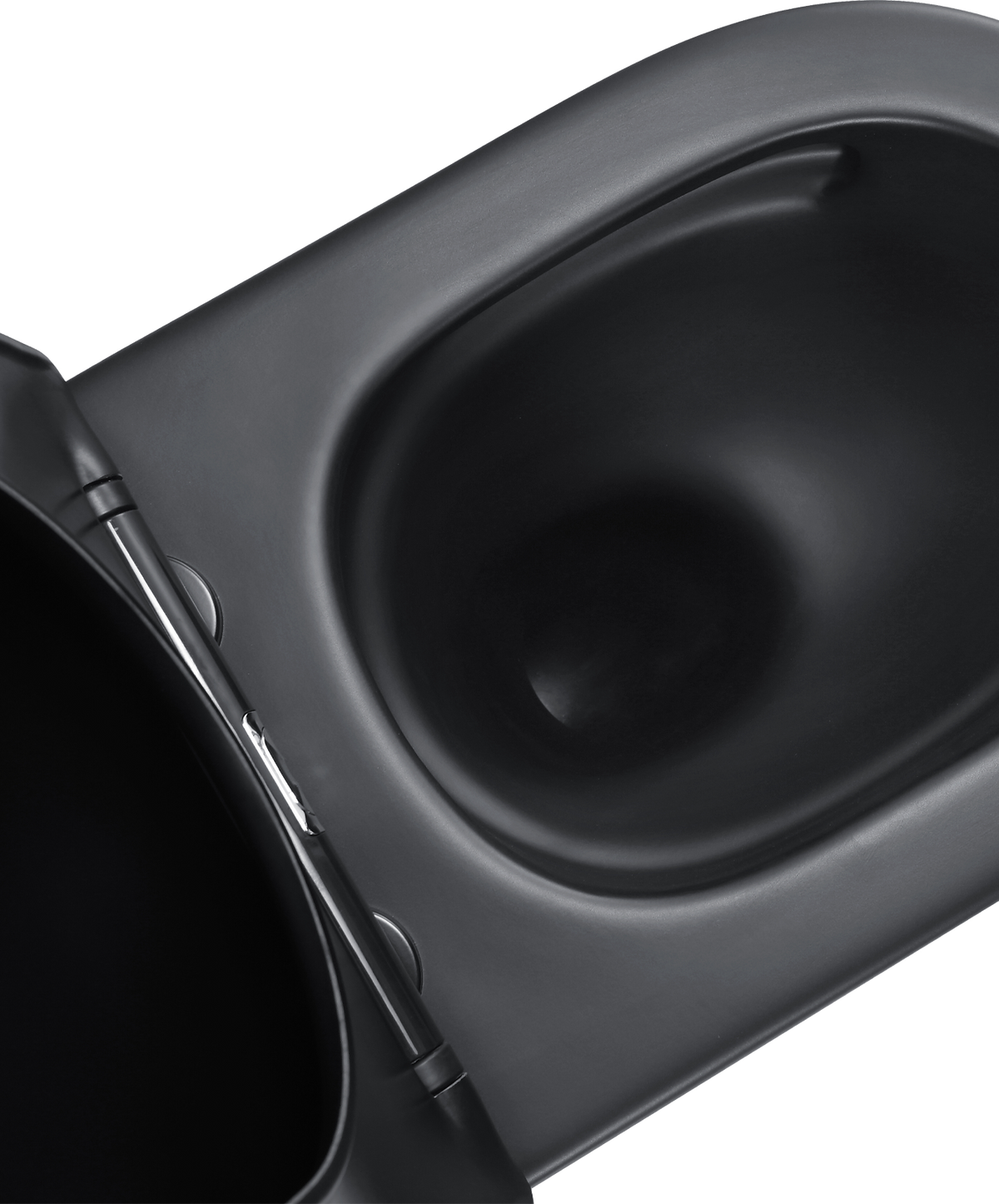Tornado Zero Rim Back-to-Wall Toilet Suite in Matte Black