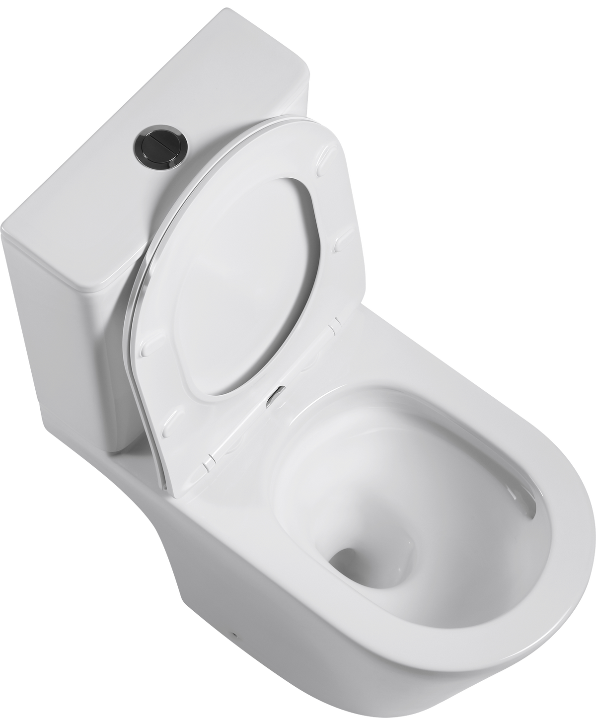 Tornado Zero Rim Retro Fit Semi Wall Faced Toilet Suite in Gloss White